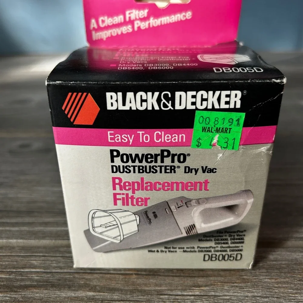 Black Decker PowerPro Dustbuster Dry Vac‎ Replacement Filter DB005D